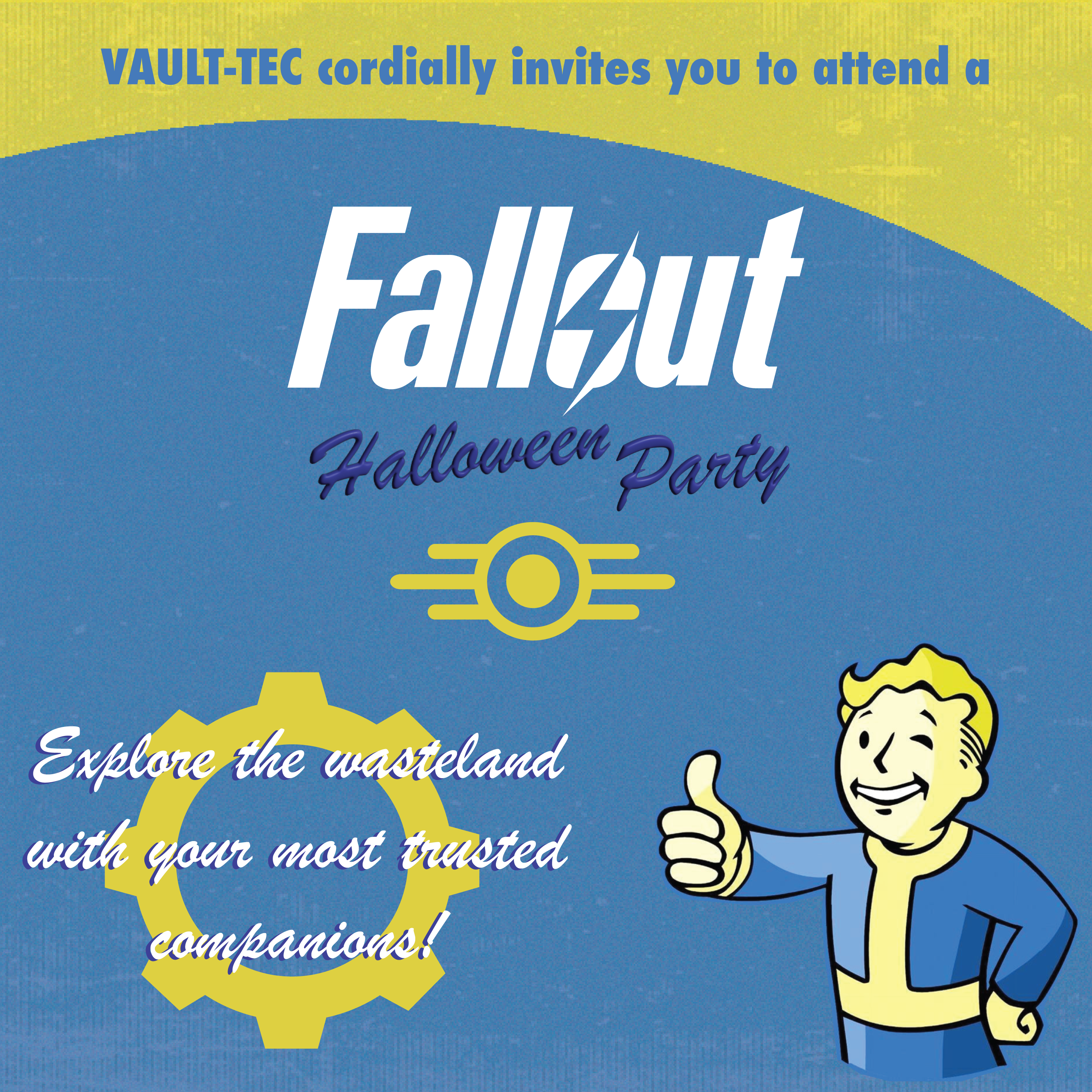 Fallout Halloween party invitation